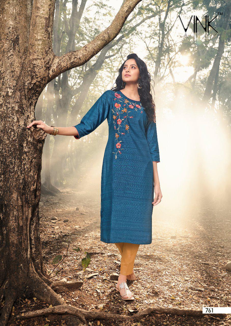 Vink Presents Californiya Designer Viscose Silk Straight Kurtis Catalog Wholesaler And Exporters