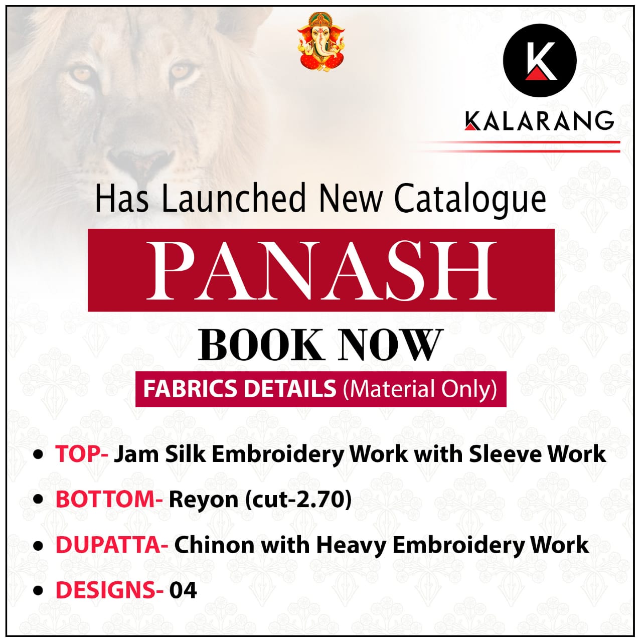 Kalarang Presents Panash Jam Silk Embroidery Work Salwer Suit Wholesaler