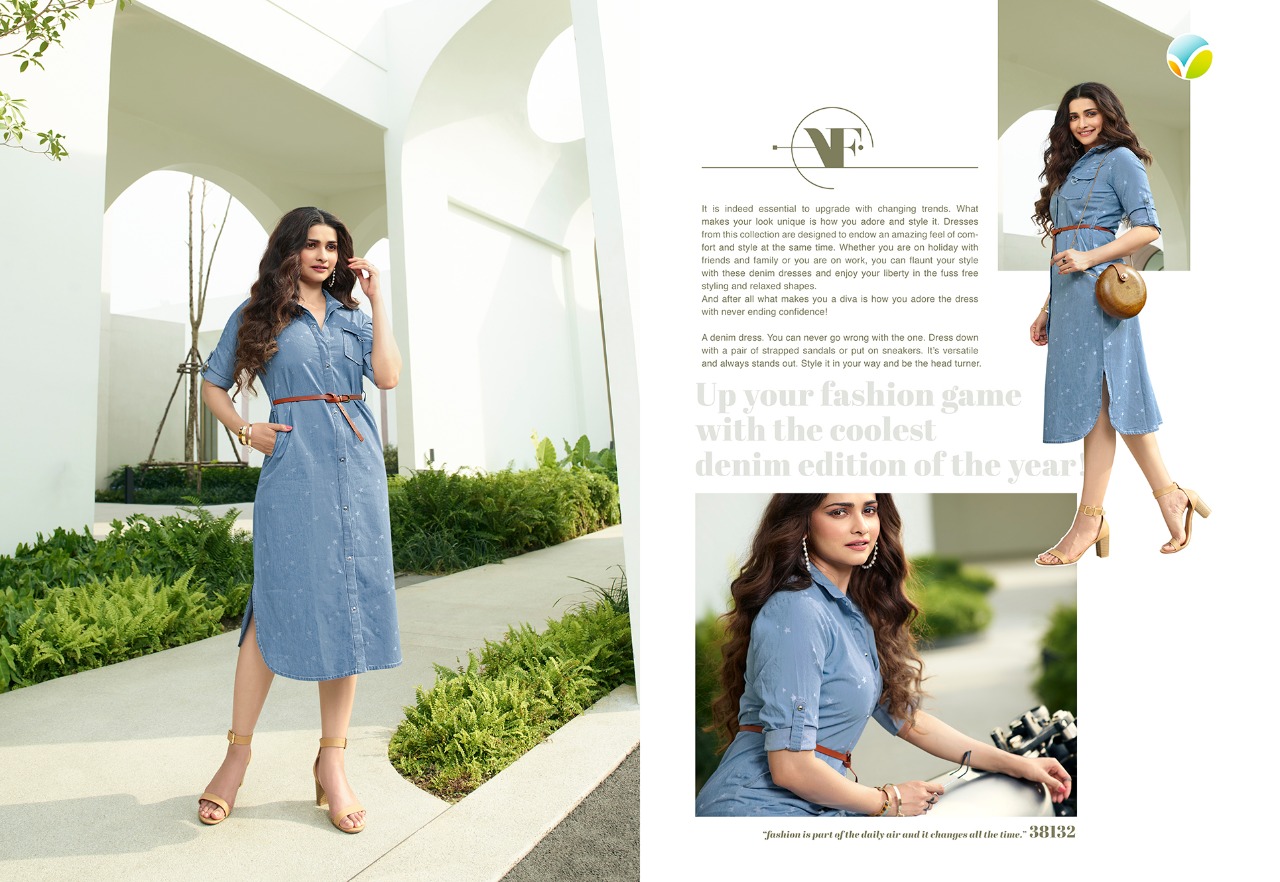 Vinay Presents Denim Exclusive Classy Look Beautiful Denim Kurtis  Wholesaler