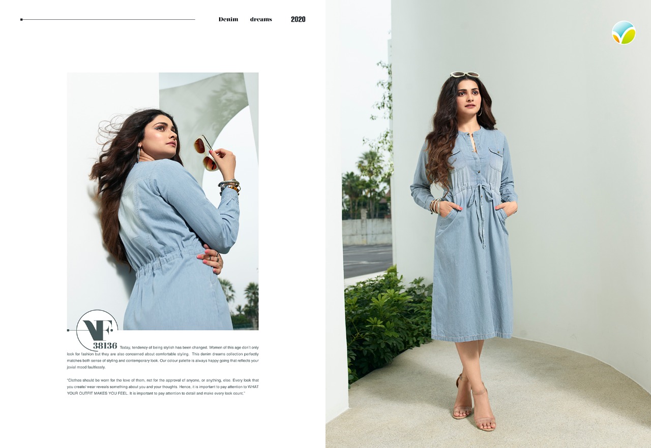 Vinay Presents Denim Exclusive Classy Look Beautiful Denim Kurtis  Wholesaler