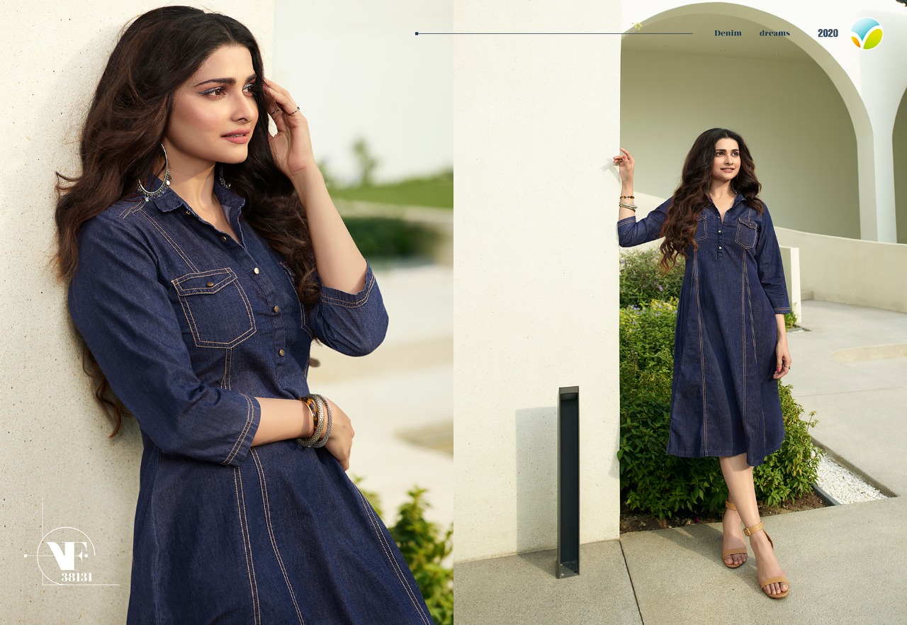 Vinay Presents Denim Exclusive Classy Look Beautiful Denim Kurtis  Wholesaler