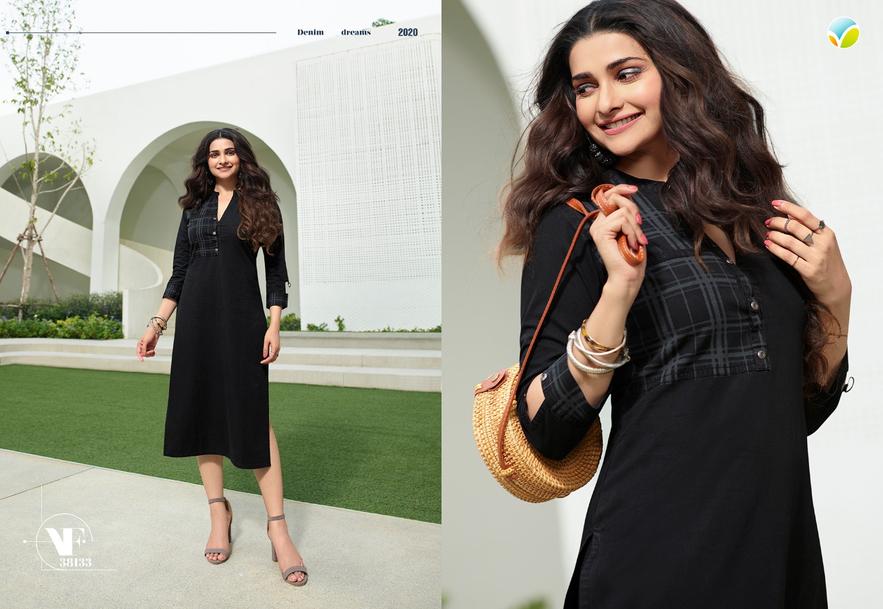 Vinay Presents Denim Exclusive Classy Look Beautiful Denim Kurtis  Wholesaler