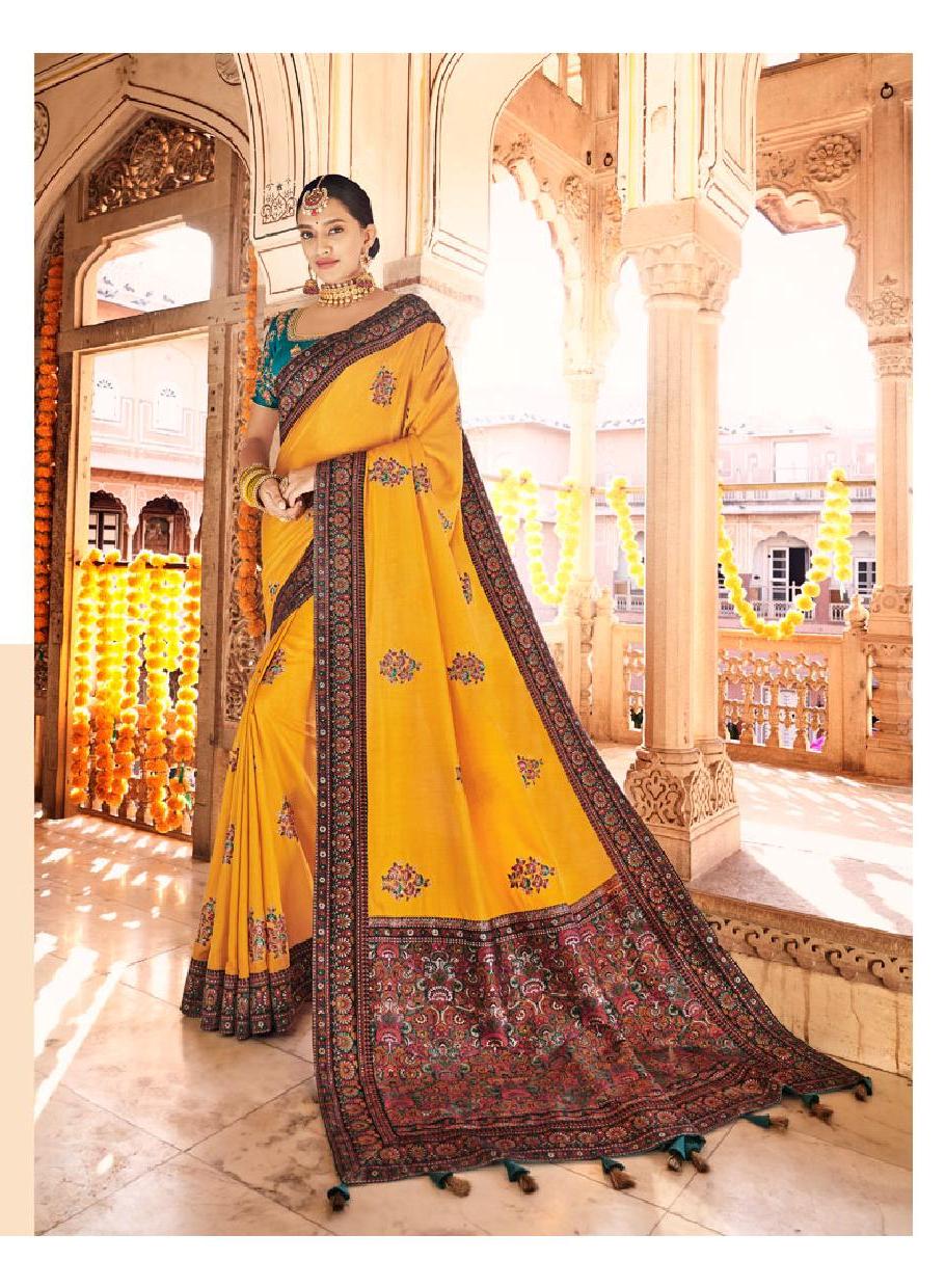 Nakkashi Presents Resham 4180 To 4188 Series Exclusive Designer Party Wear Sarees Catalog Wholesaler