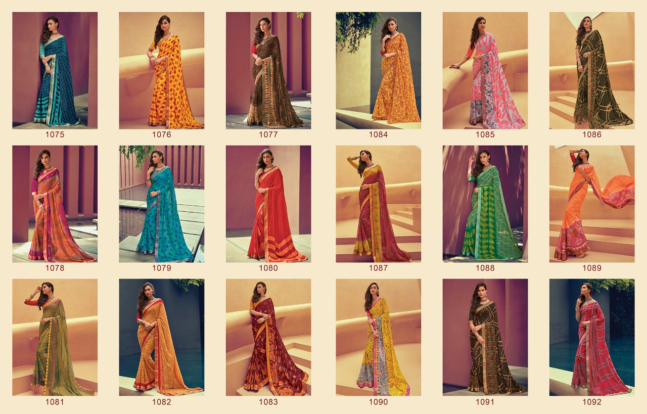 Palav Presents Patralekha Vol-10 Fancy Printed Daily Basis Wear Sarees Catalog Wholesalr