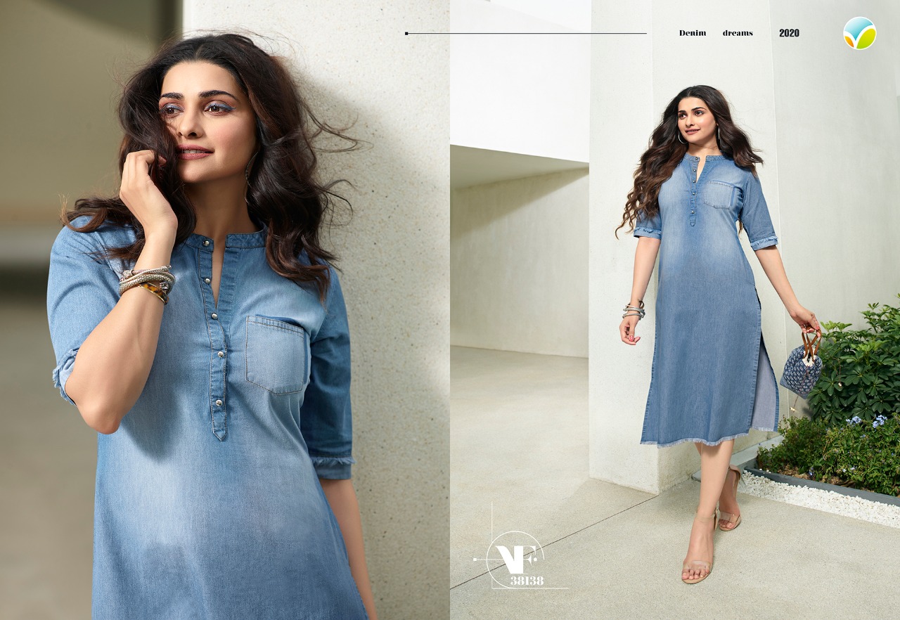 Vinay Presents Denim Exclusive Classy Look Beautiful Denim Kurtis  Wholesaler