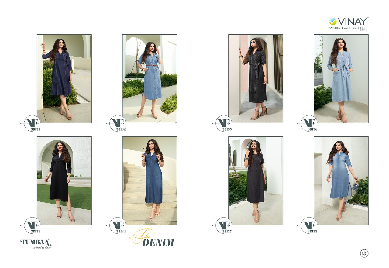 Vinay Presents Denim Exclusive Classy Look Beautiful Denim Kurtis  Wholesaler