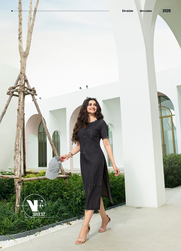 Vinay Presents Denim Exclusive Classy Look Beautiful Denim Kurtis  Wholesaler
