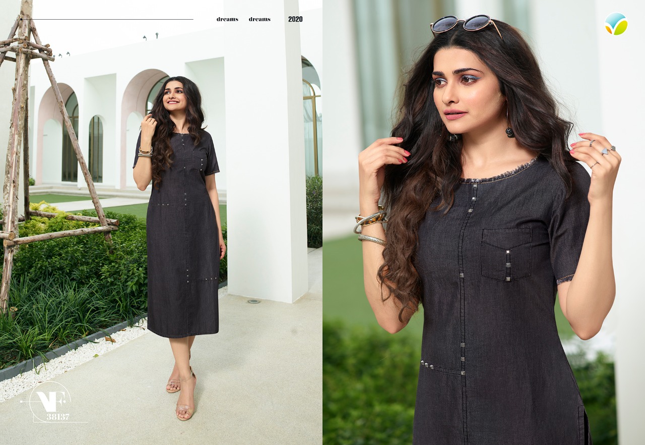 Vinay Presents Denim Exclusive Classy Look Beautiful Denim Kurtis  Wholesaler