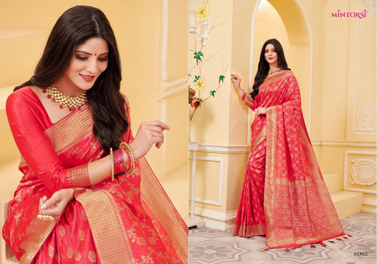 Mintorsi Presents Glamour Traditional Wear Banarasi Silk Sarees At Wholesale Rate