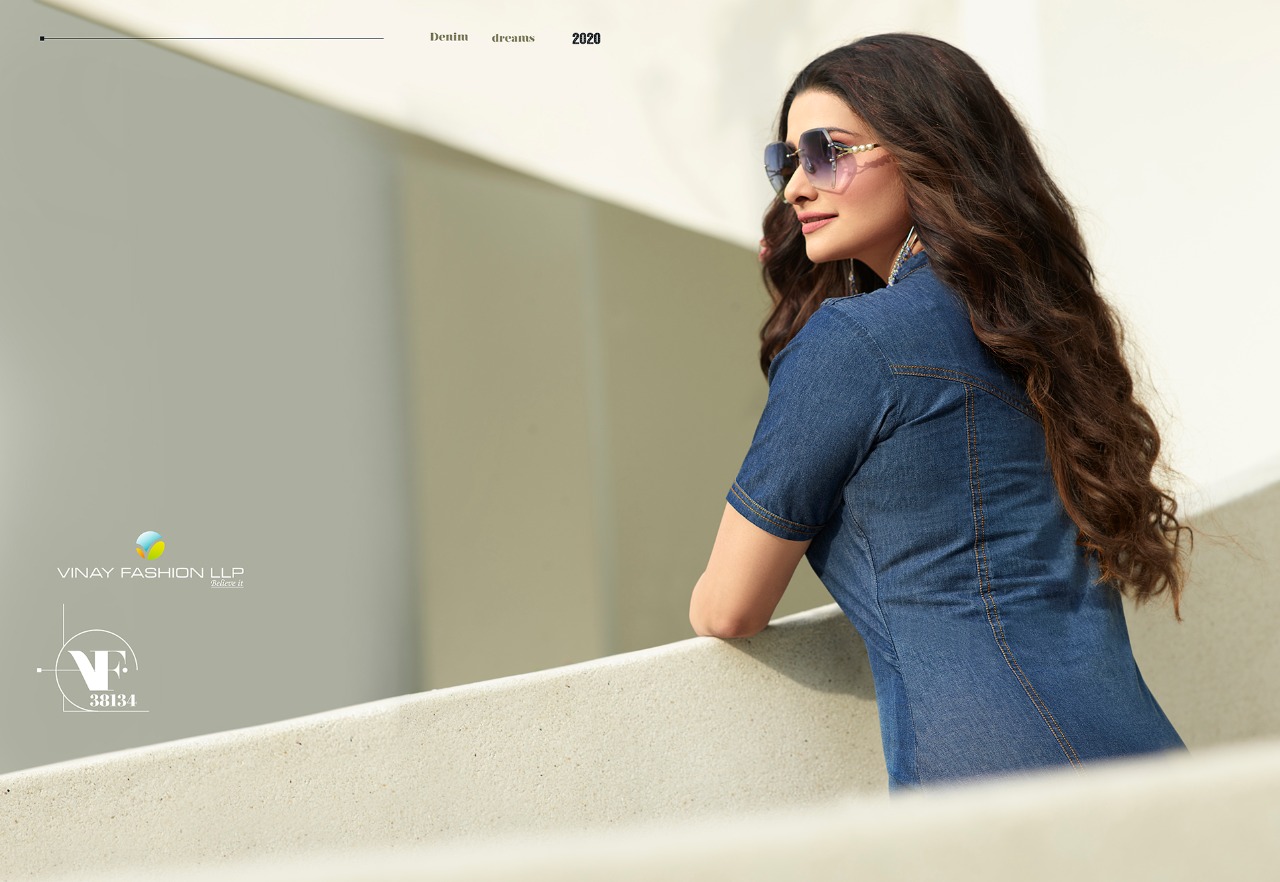 Vinay Presents Denim Exclusive Classy Look Beautiful Denim Kurtis  Wholesaler