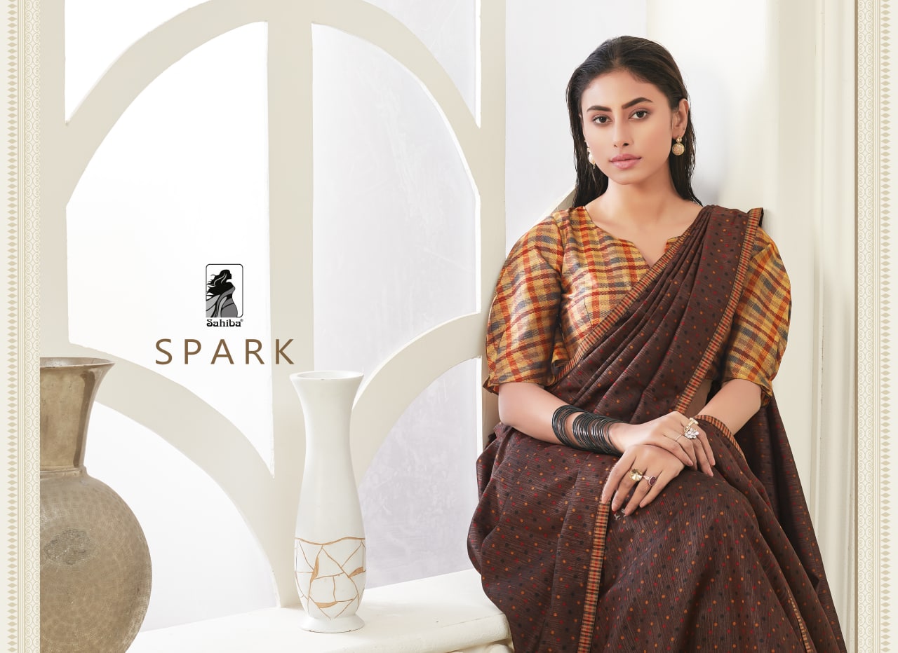 Sahiba Spark Vichitra Silk Stylish Saree Wholesaler