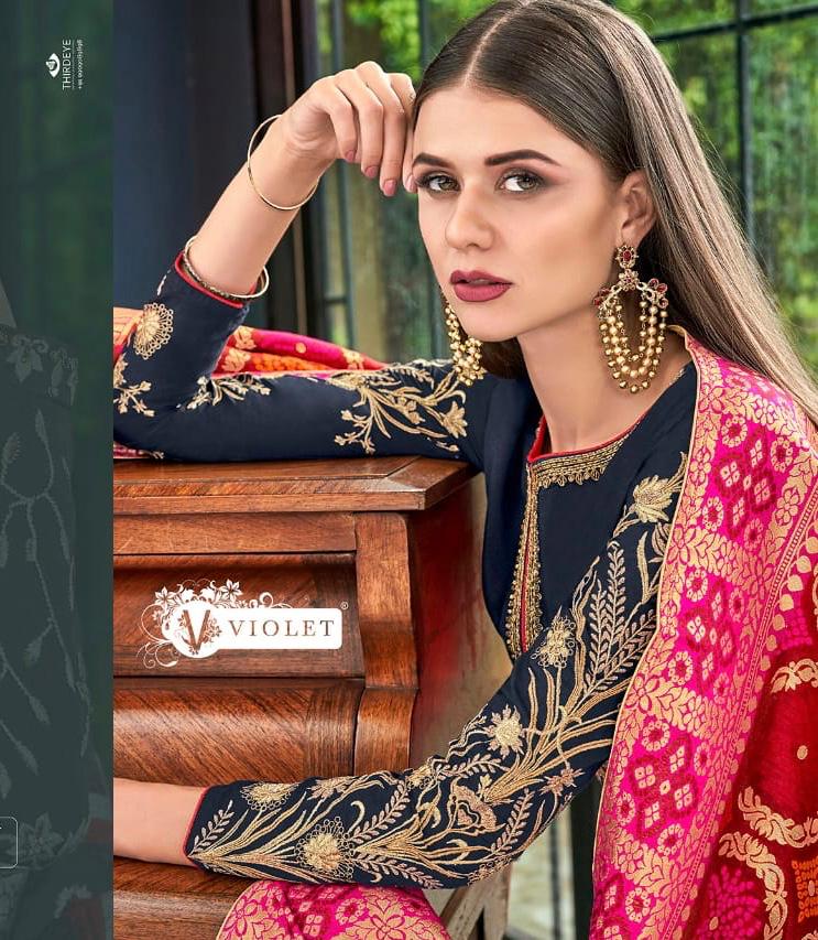 Swagat Presents Violet Fancy Designer Plazzo Salwar Kameez