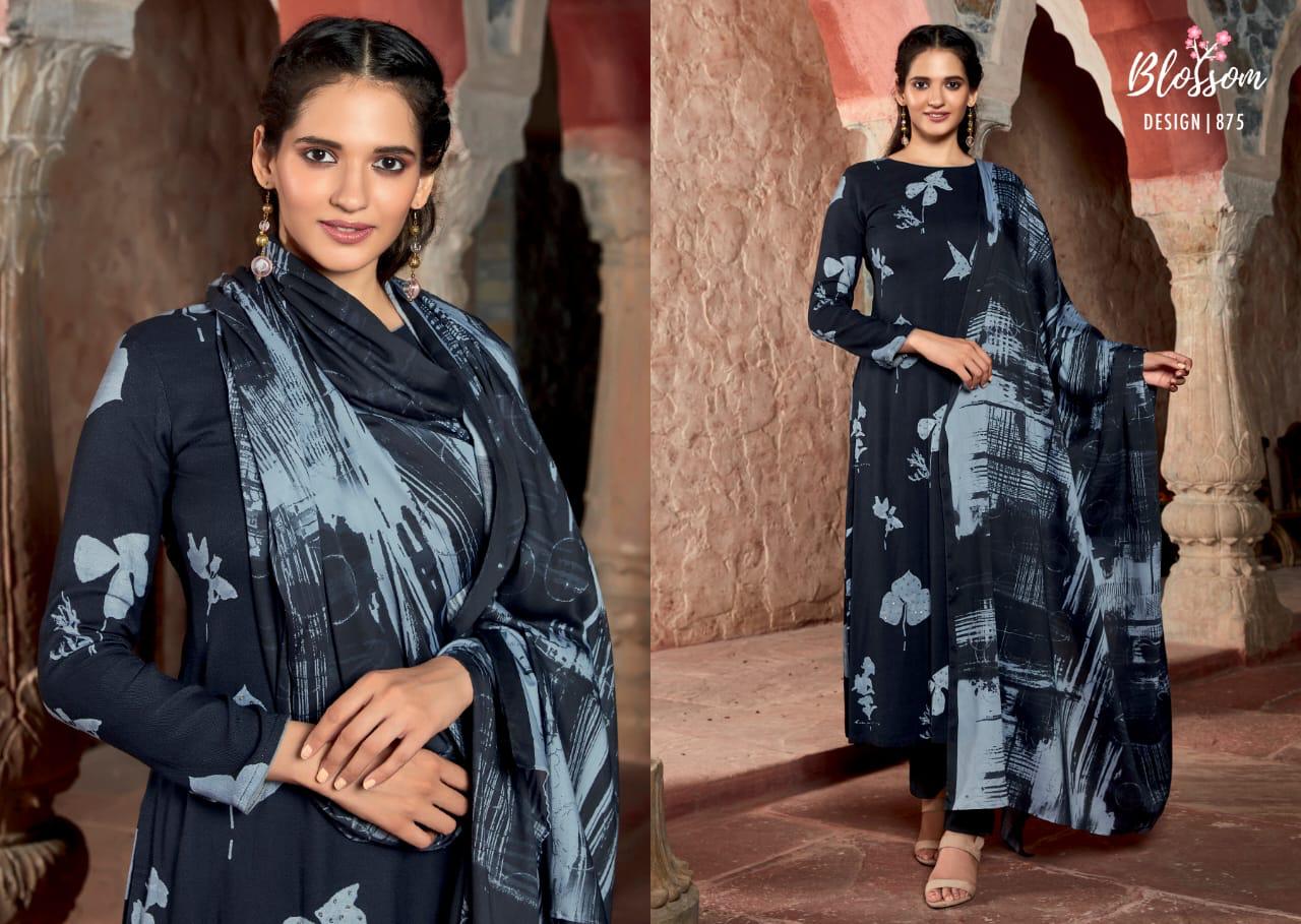 Sahiba Presents Blossom Pashmina Print Embroidery Work Salwar Suit Wholesaler