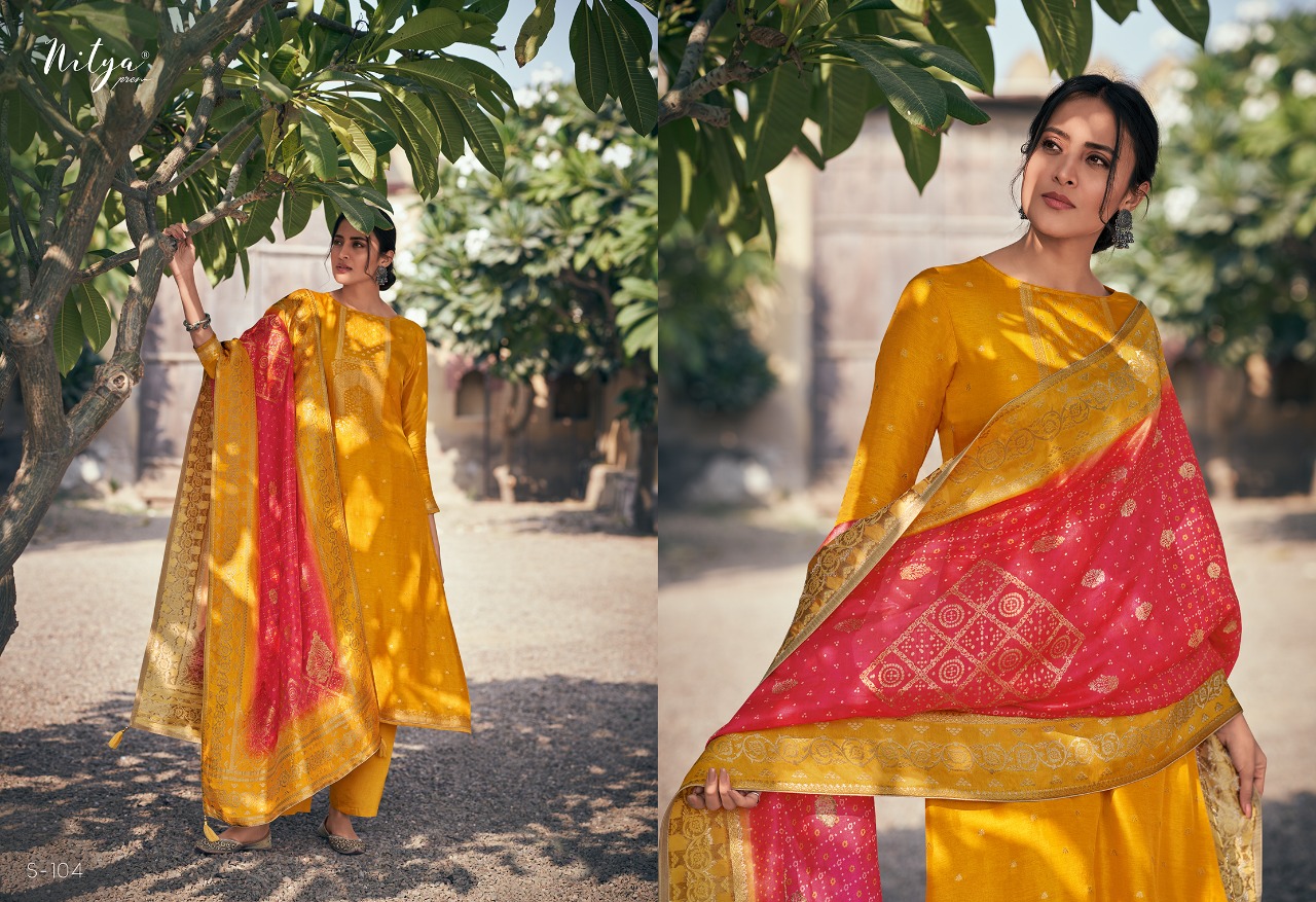 Lt Nitya Presents Saiyra Dola Jacquard With Cotton Silk Digital Printed Salwar Suit Wholesaler