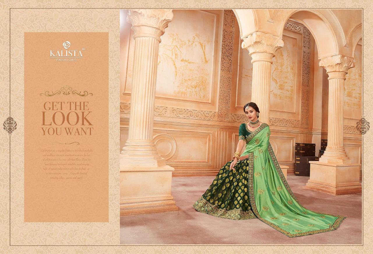 Kalista Presents Sangeet Vol-3 Fancy Half Half Designer Sarees Cataloge Wholesaler