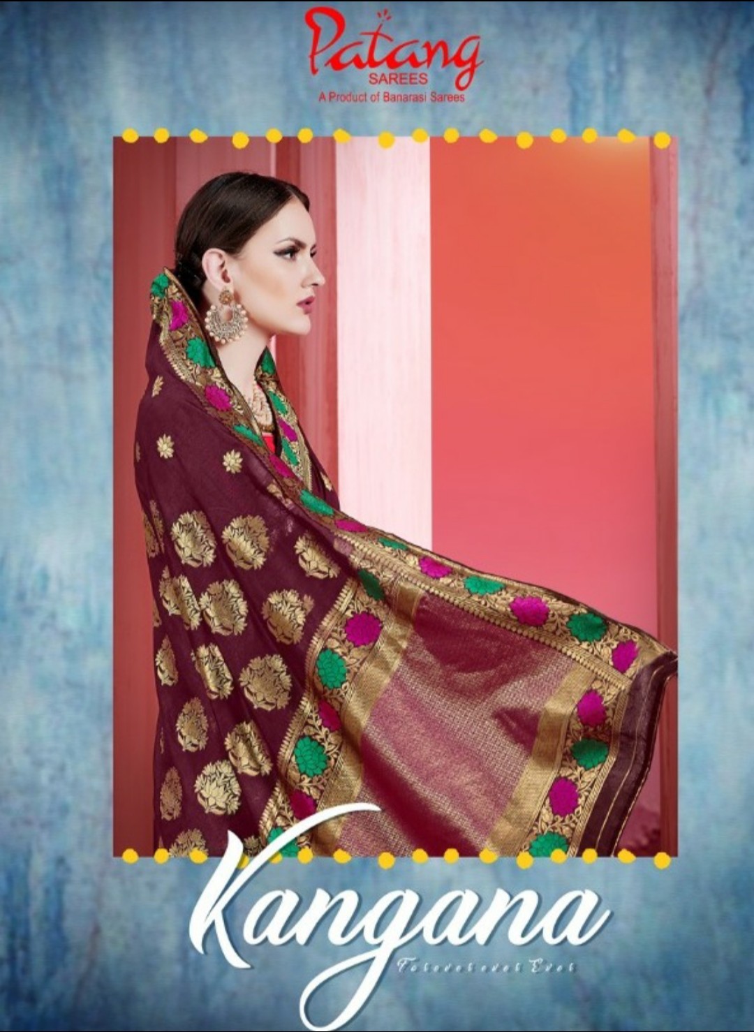 Patang Sarees Presents Kangana Silk Designer Treaditional Wear Sarees Cataloge Wholesaler