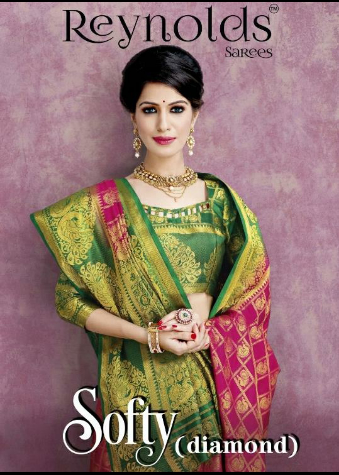 Reynolds Presents Softy Diamond Traditional Wear Fancy Silk Sarees Catalog Wholesaler
