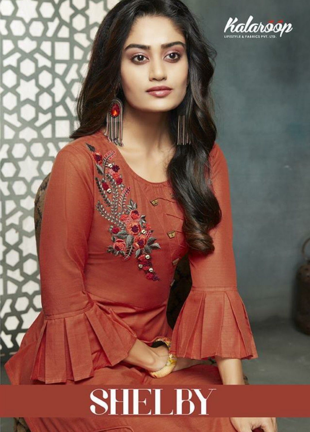 Kalaroop Presents Shelby Rayon Embroidery Work Kurtis Cataloge 6