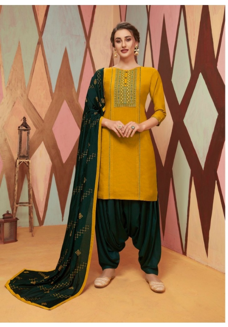 Kajree Presents Artist By Patiala Vol-4 Flex Rayon With Embroidery Work Readymade Patiala Salwar Suit Catalogue Wholesaler