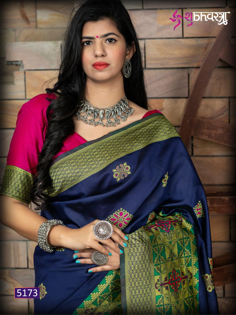 Shubh Vastra Presents Minakari Vol-1 Banarasi Silk Designer Sarees Cataloge Wholesaler