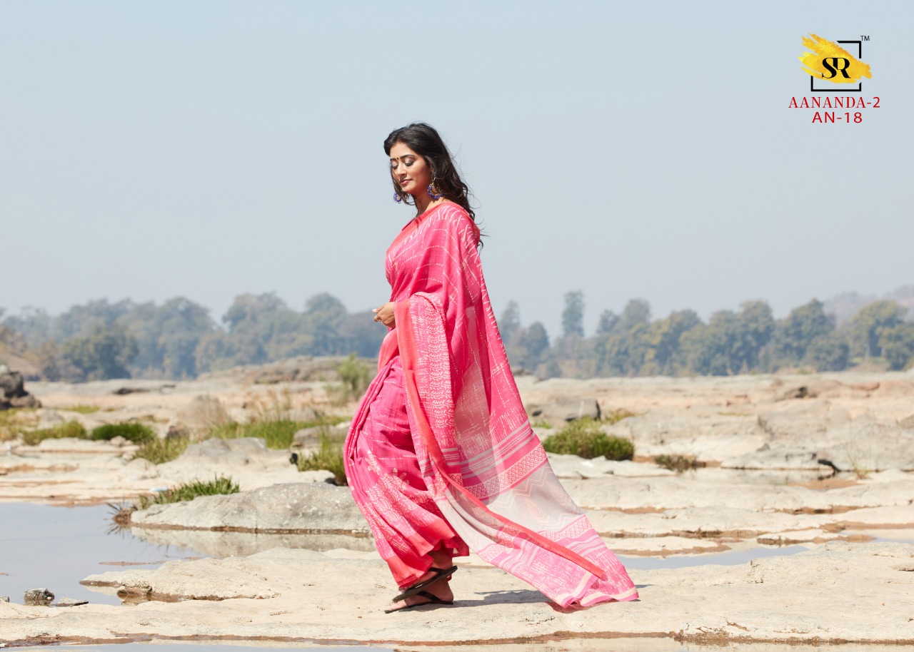 Sr Presents Aananda Vol-2 Pure Linen Daily Wear Sarees Cataloge Wholesaler