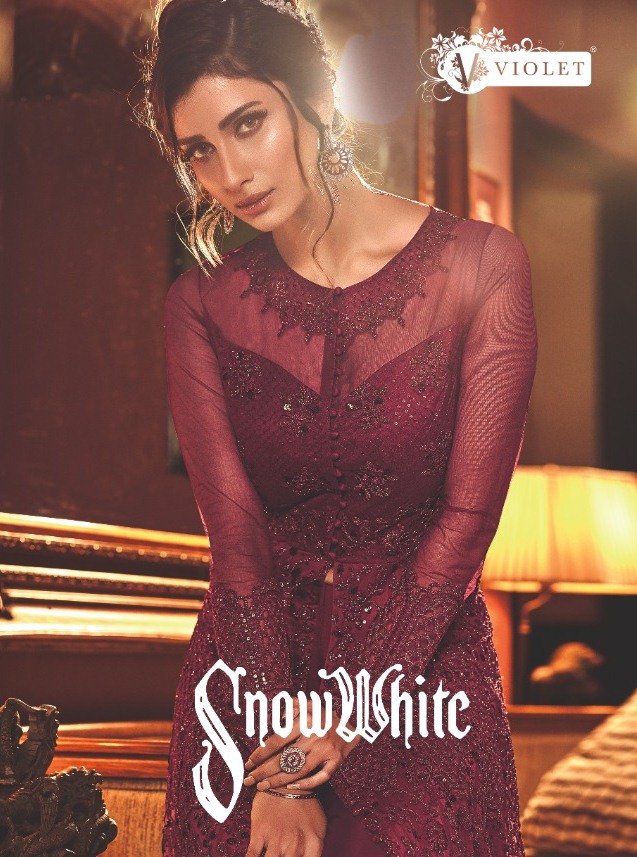 Swagat Presents Snow White Vol-13 Premium Net Exclusive Designer Long Jacket Style Salwar Suit Wholesaler