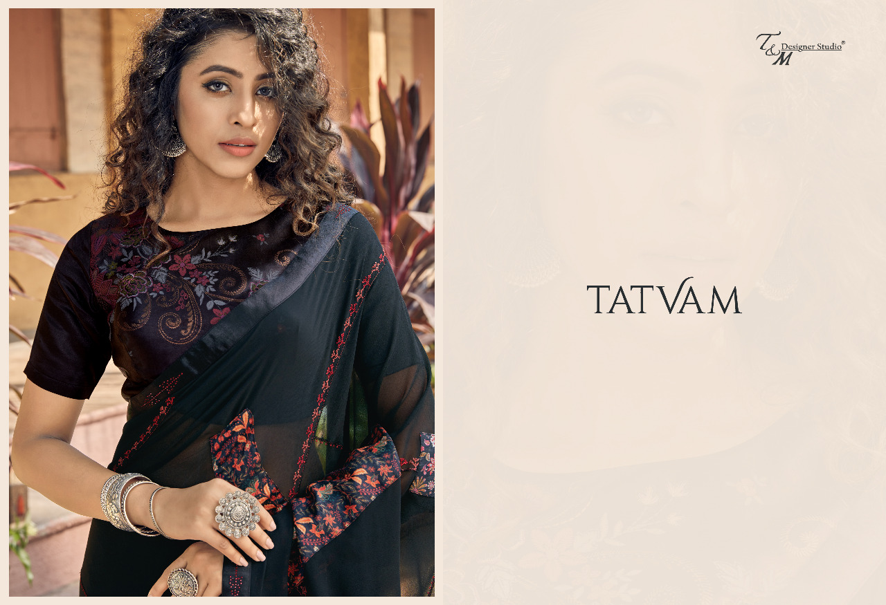 T And M Presents Tatvam Vol-25 Fancy Exclusive Designer Sarees Cataloge Wholesaler