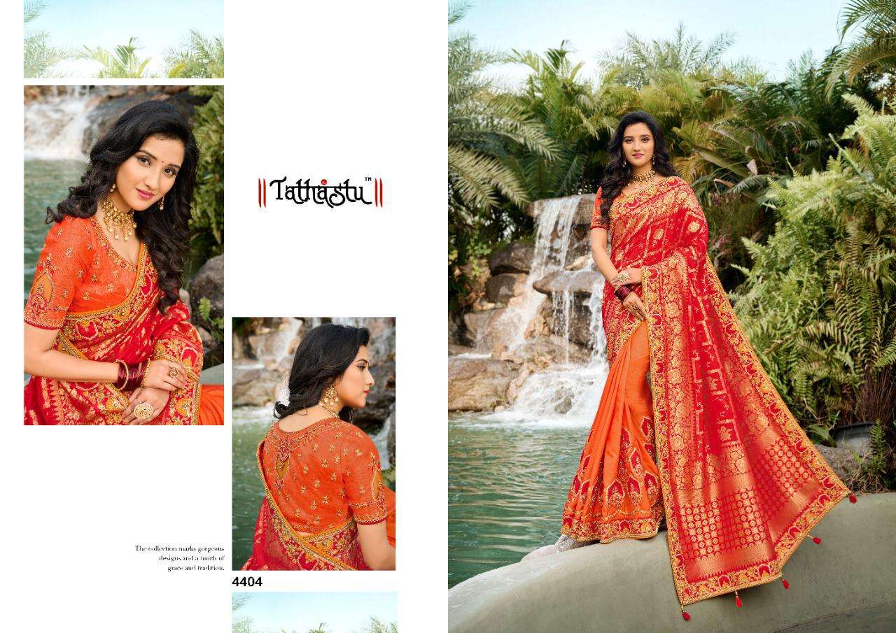 Tathastu Presents 4401 To 4410 Series Designer Indian Weddding Wear Saree Collection At Wholesale Price