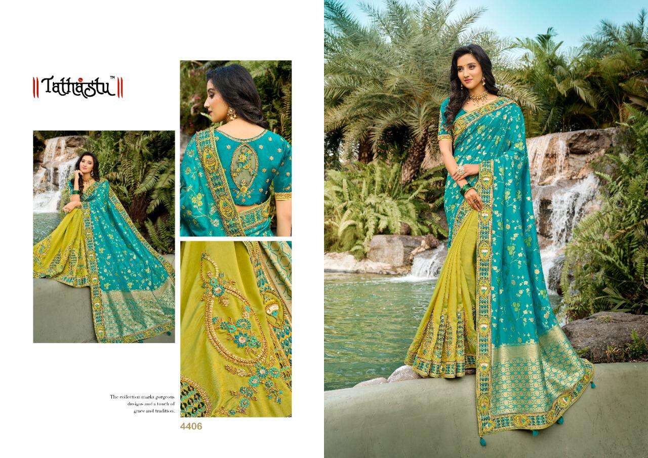 Tathastu Presents 4401 To 4410 Series Designer Indian Weddding Wear Saree Collection At Wholesale Price