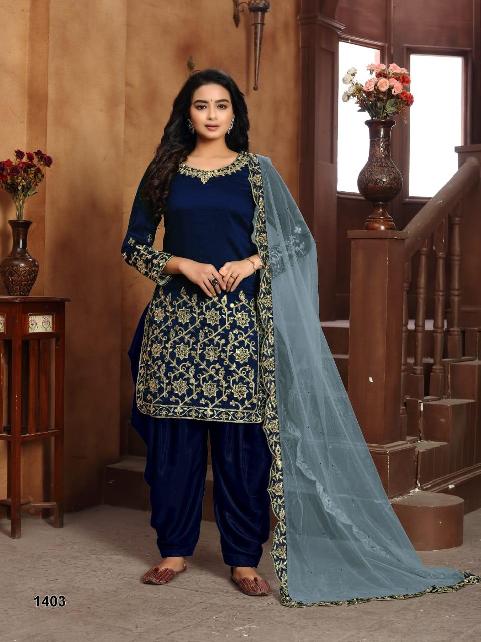Twisha Presents Aanaya Vol-114 Art Silk Patiyala Salwar Suit Wholesaler
