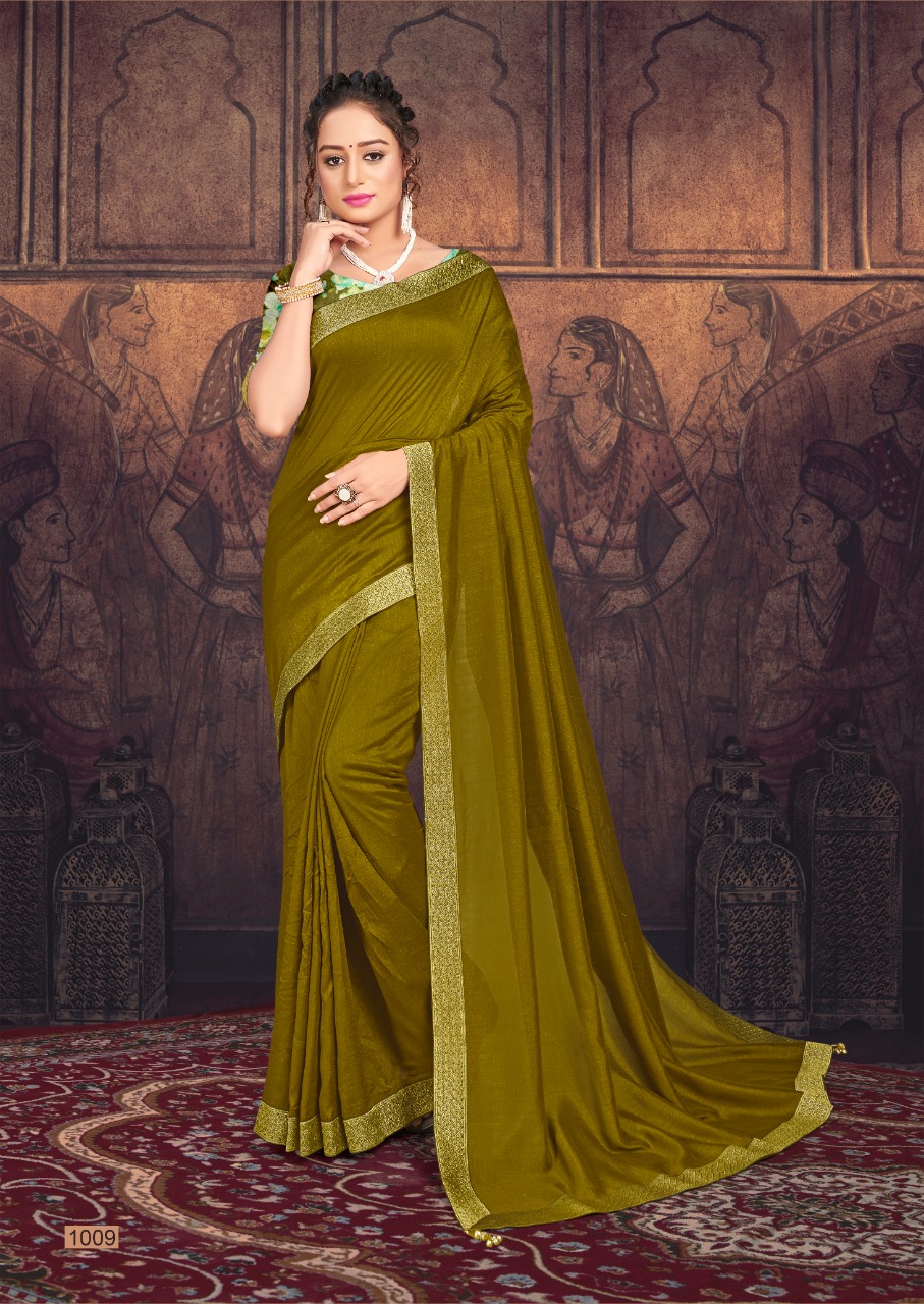 Vallabhi Presents Siyona Vichitra Fancy Daily Wear Sarees With Double Blouse