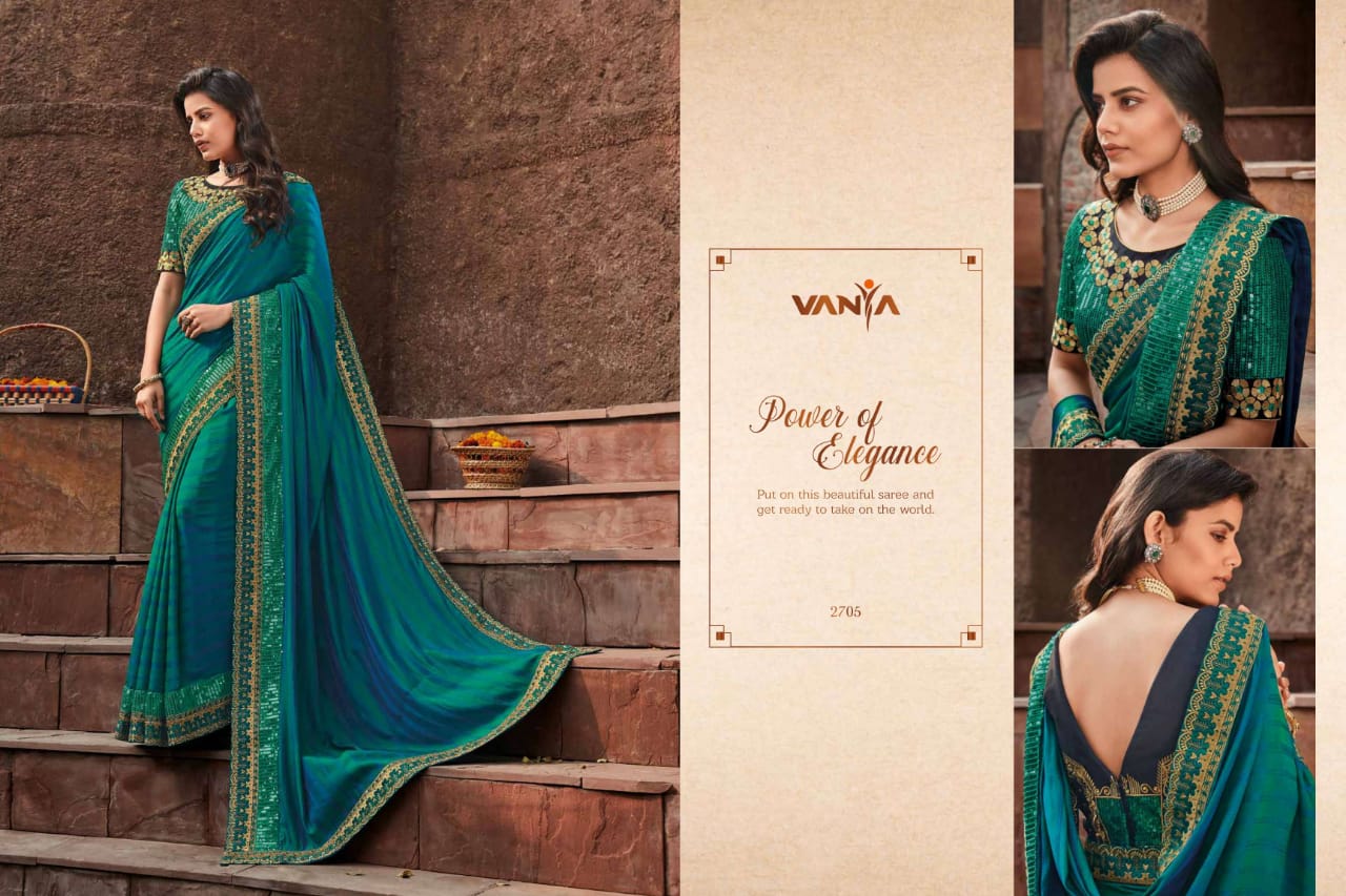 Vanya Presents Vanya Vol-17 Fancy Designer Party Wear Exclusive Sarees Cataloge Wholesaler