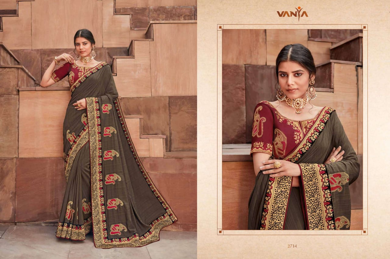 Vanya Presents Vanya Vol-17 Fancy Designer Party Wear Exclusive Sarees Cataloge Wholesaler