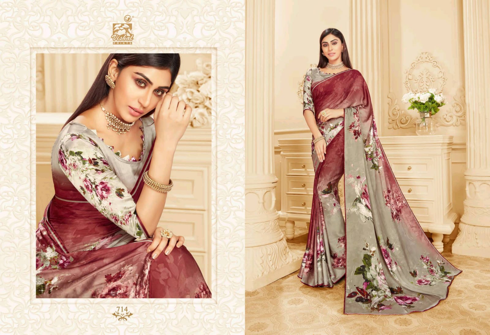 Vishal Sarees Shivali Printed Georgette sarees Catalogue with Price