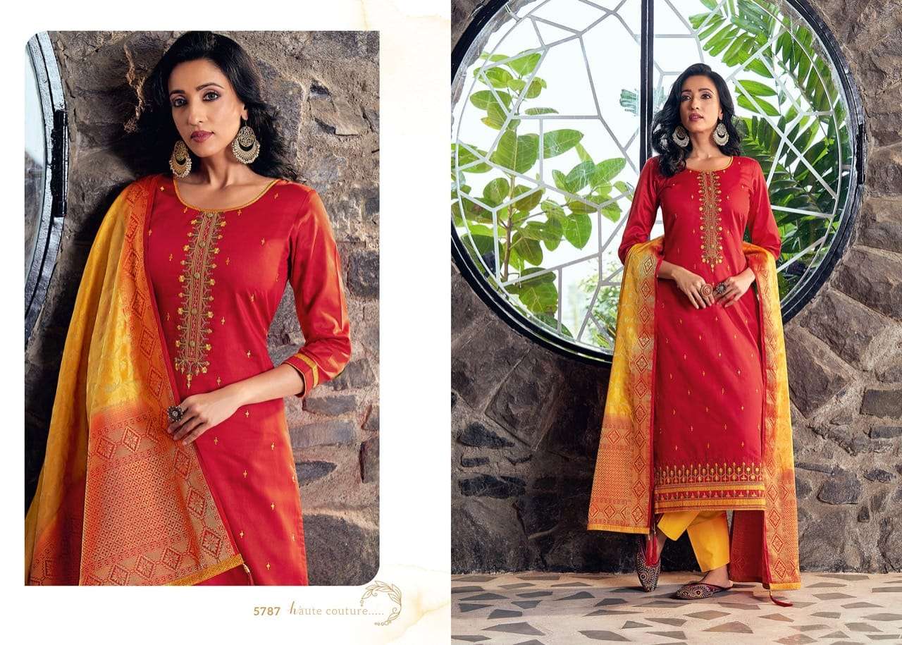 Kessi Presents Asopalav Vol-18 Jam Silk With Embroidery Work Salwar Suit Wholesaler