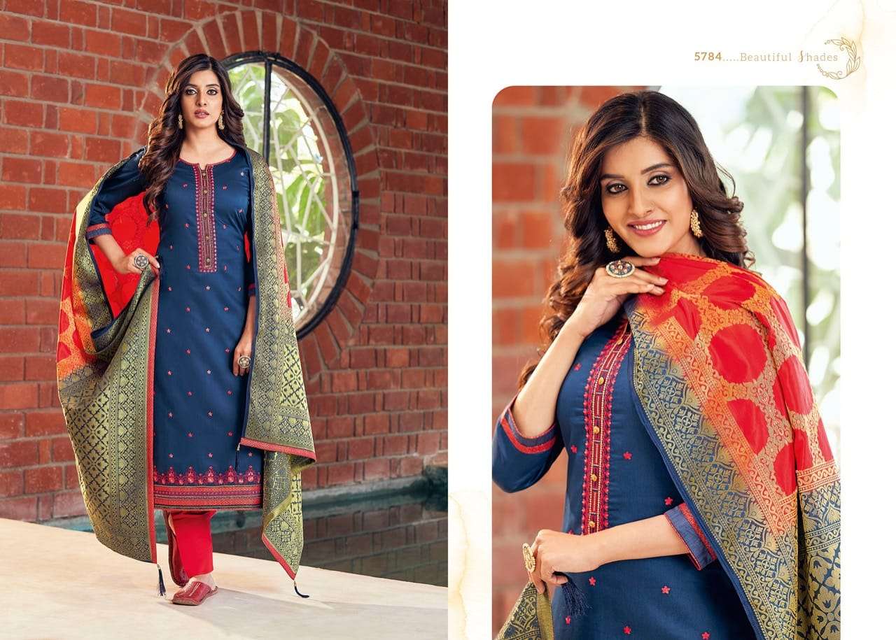 Kessi Presents Asopalav Vol-18 Jam Silk With Embroidery Work Salwar Suit Wholesaler