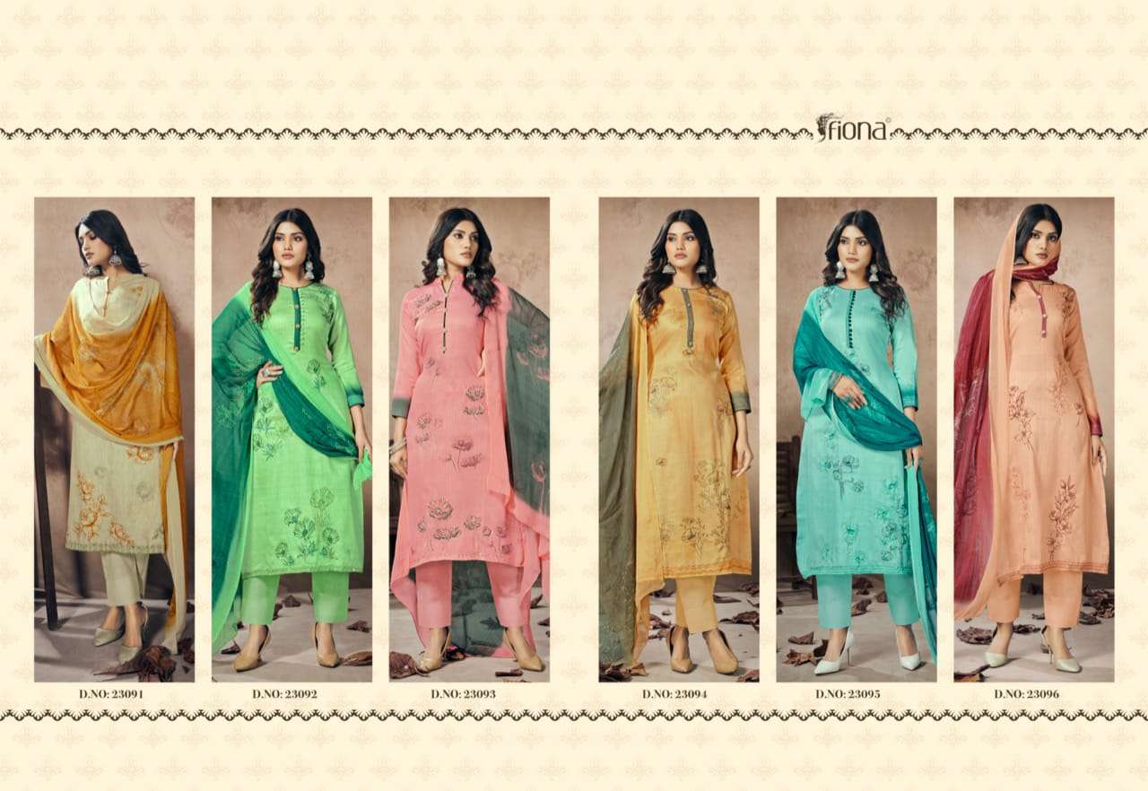 Fiona Presents Nazakat Jam Silk With Hand Work Straight Salwar Suit Wholesaler
