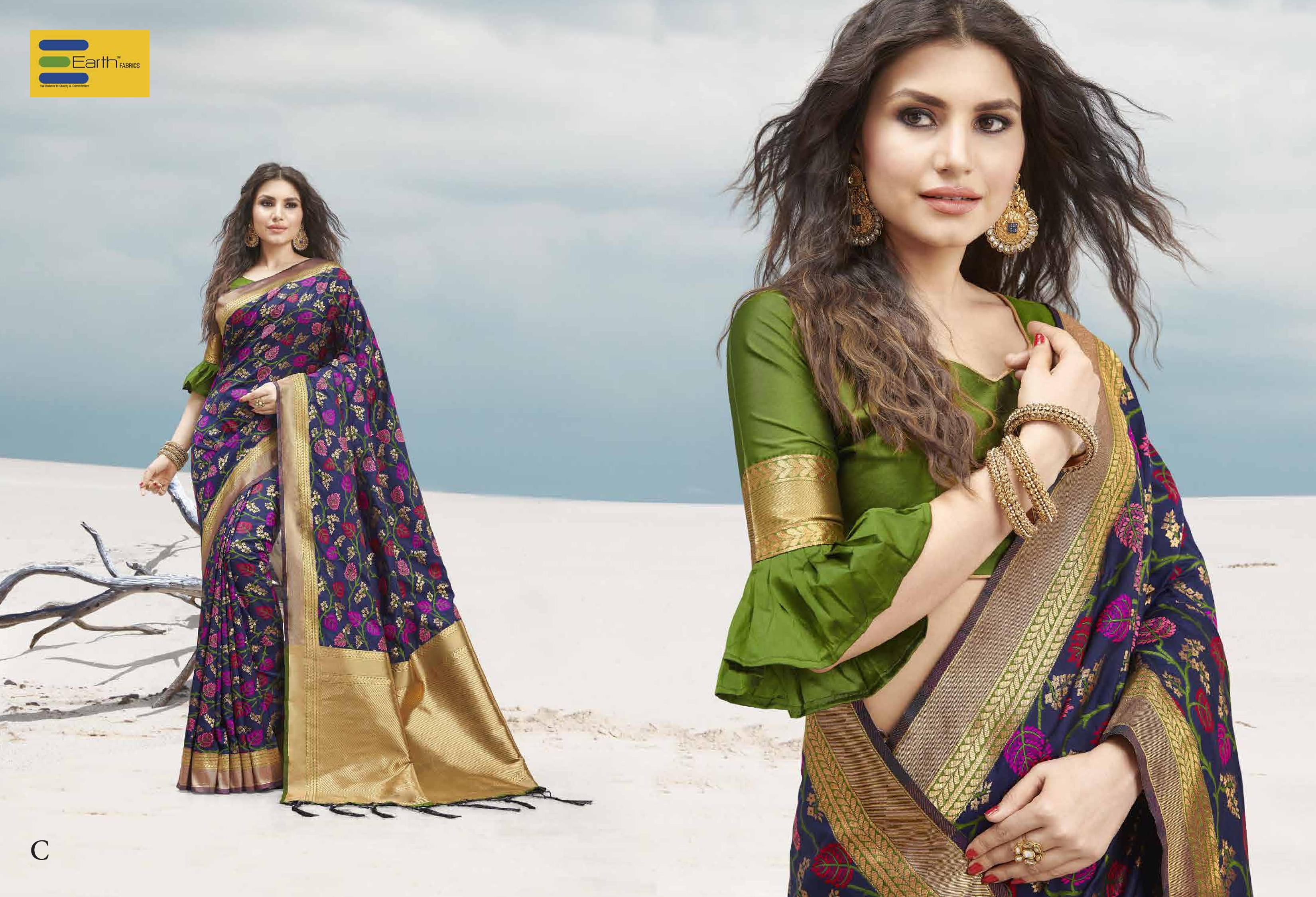 Earth Fabric Presents Kaarva Beautiful Designer Rich Silk Sarees ...