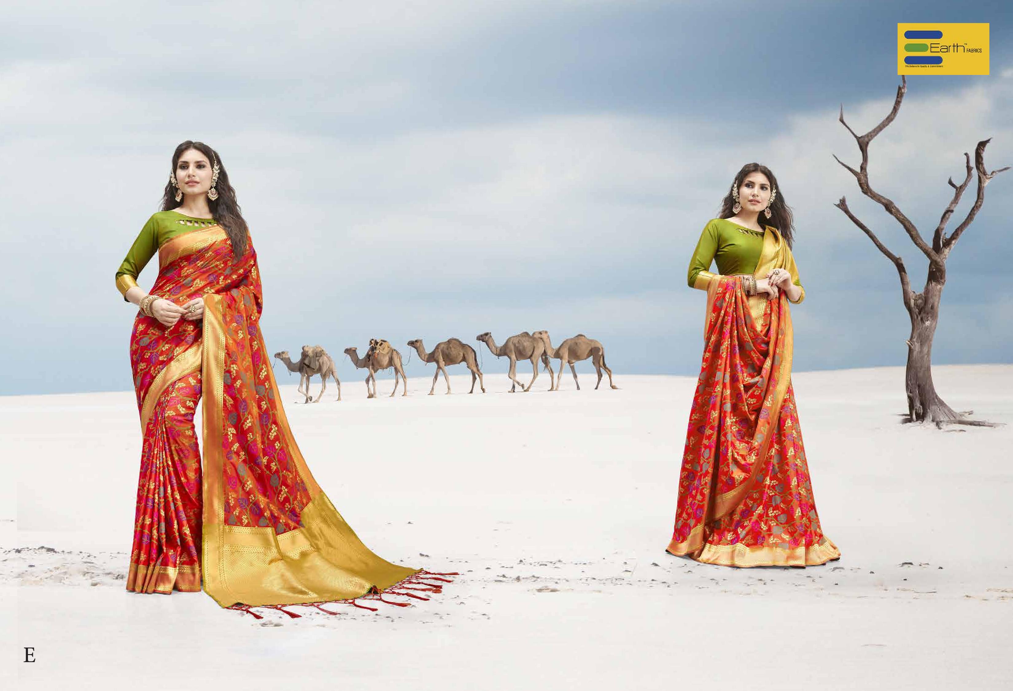 Earth Fabric Presents Kaarva Beautiful Designer Rich Silk Sarees Collection At Wholesale