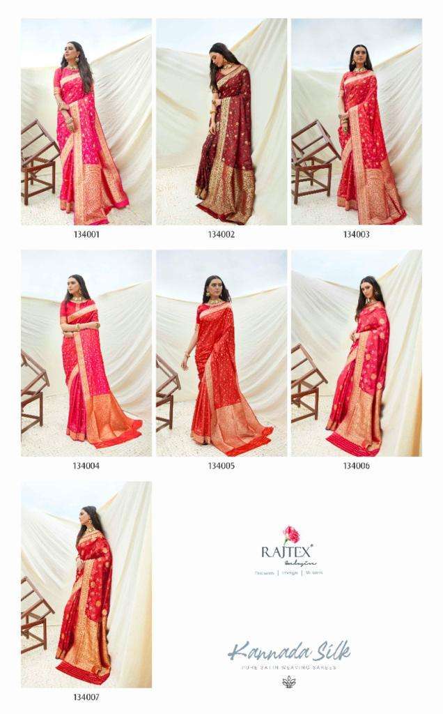 Rajtex Presents Kannada Silk Party Wear Silk Sarees Cataloge Wholesaler