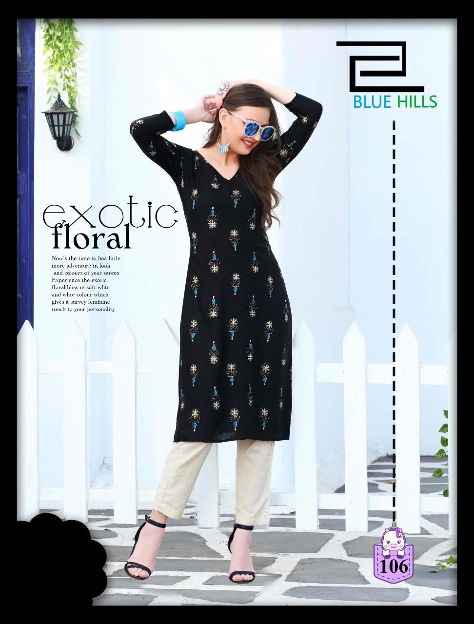Blue Hills Presents Divine Vol-1 Rayon Simple Daily Wear Kurtis Catalog Wholesaler