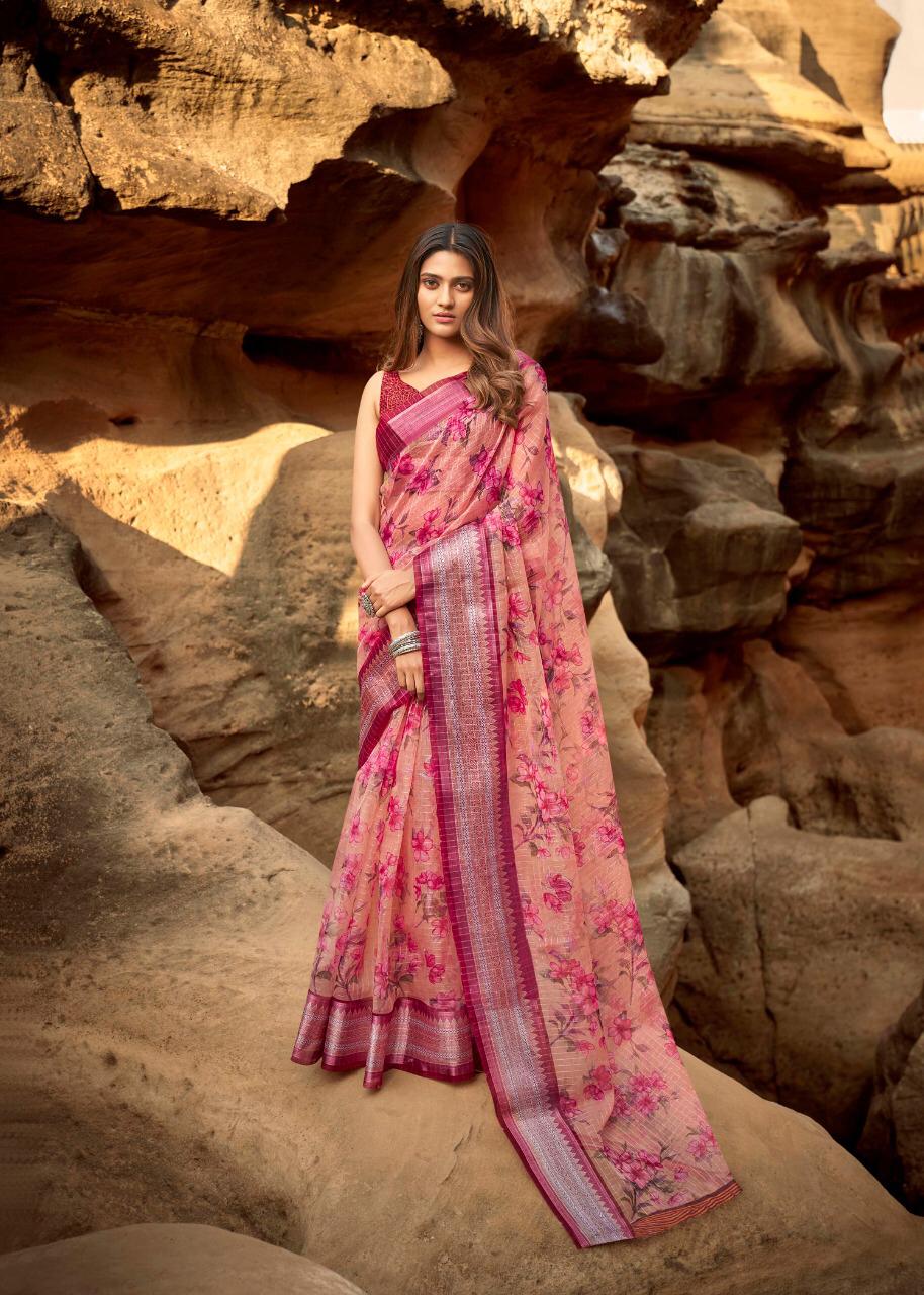 Shreyans Presents Walam Designer Party Wear Organza Silk With Weaving Border Saree Catalog Wholesaler And Exporters