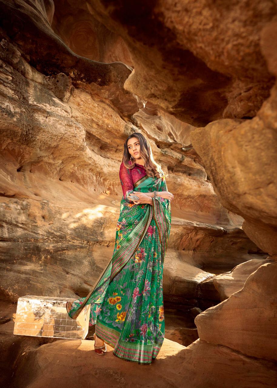 Shreyans Presents Walam Designer Party Wear Organza Silk With Weaving Border Saree Catalog Wholesaler And Exporters