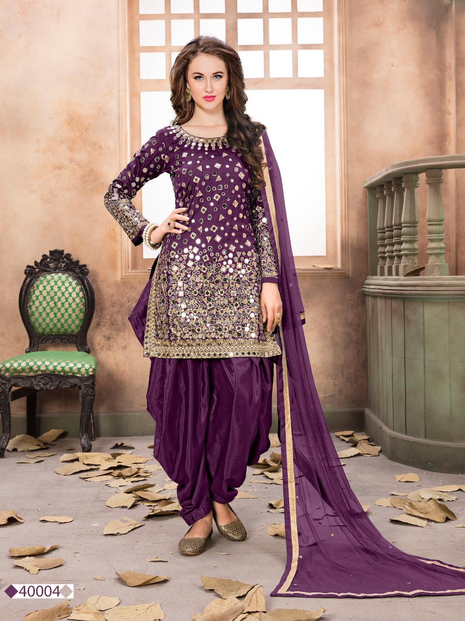 Twisha Presents Aanaya 40000 Series Beautiful Real Mirror Work Patiala Salwar Suit Catalog Wholesaler And Exporters