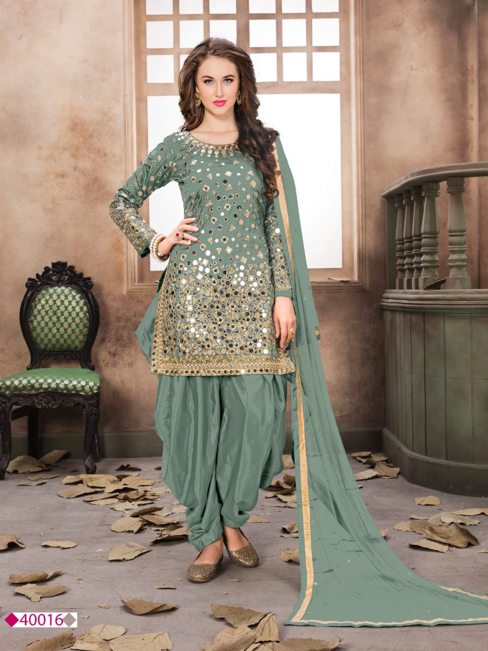 Twisha Presents Aanaya 40000 Series Beautiful Real Mirror Work Patiala Salwar Suit Catalog Wholesaler And Exporters