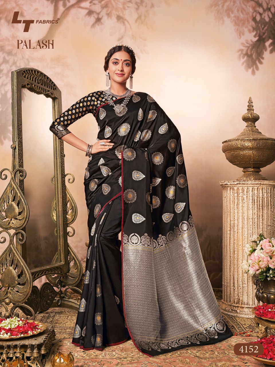 Lt Sarees Presents Palash Traditional Wear Soft Silk Sarees Catalog Wholesaler