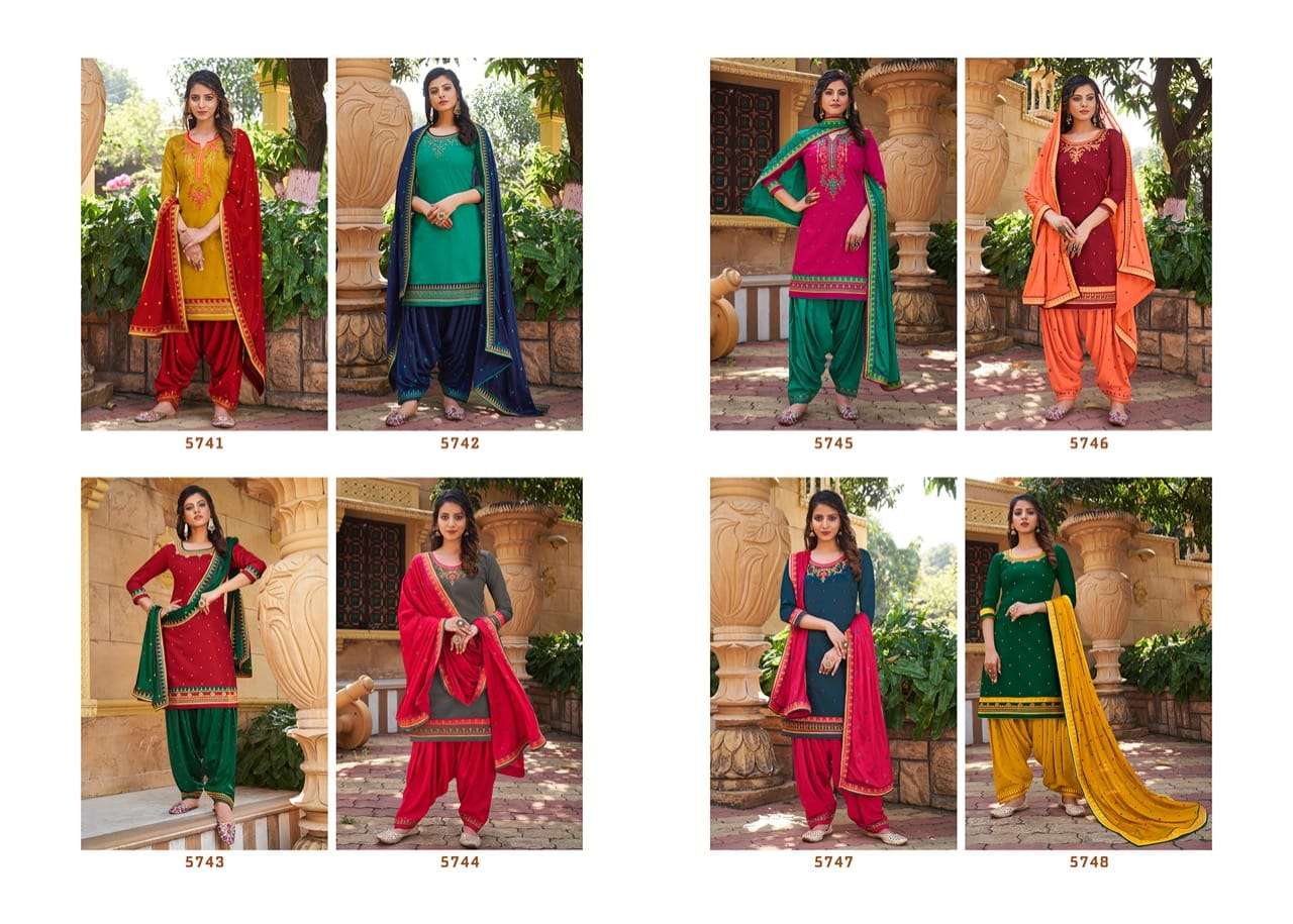 Kessi Presents Patiala House Vol- 82 Fancy Stylist Panjabi Patiala Salwar Kameez Jam Silk With Embroidery Work Catalog Wholesaler And Exporters