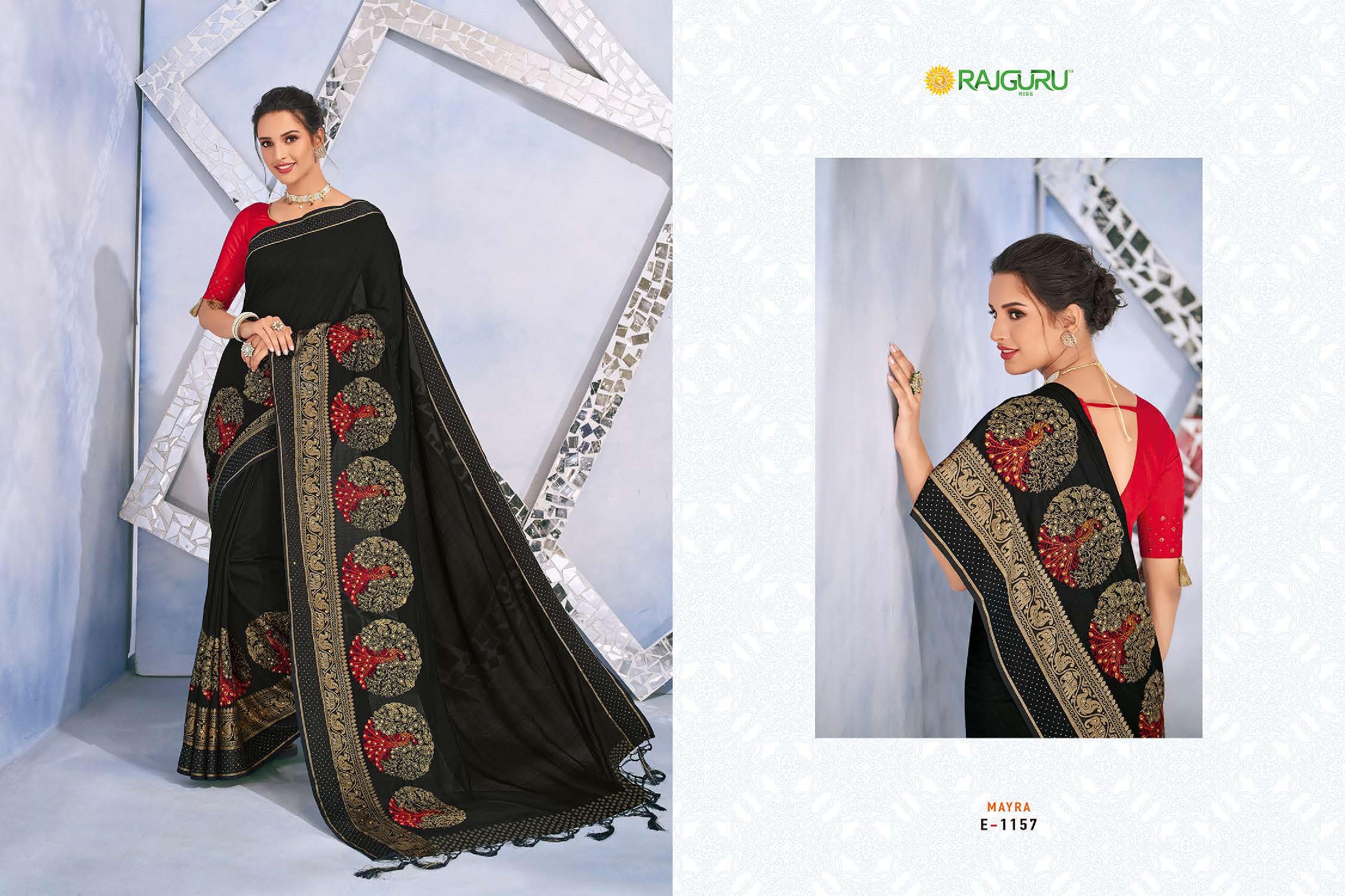 Rajguru Presents Mayra Premium Designer Party Wear Sarees Catalog Exporters