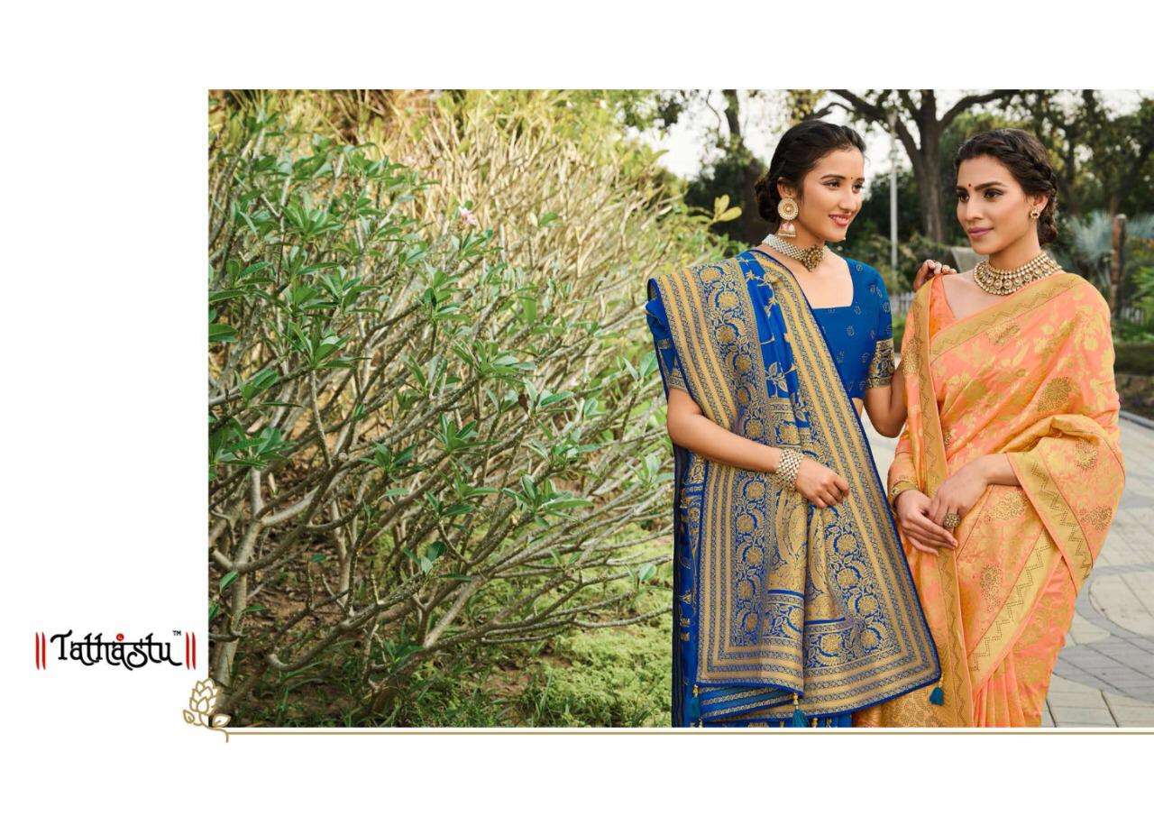 Tathastu Presents 4301 To 4311 Series Exclusive Designer Partywear Silk Saree Catalog Wholesaler