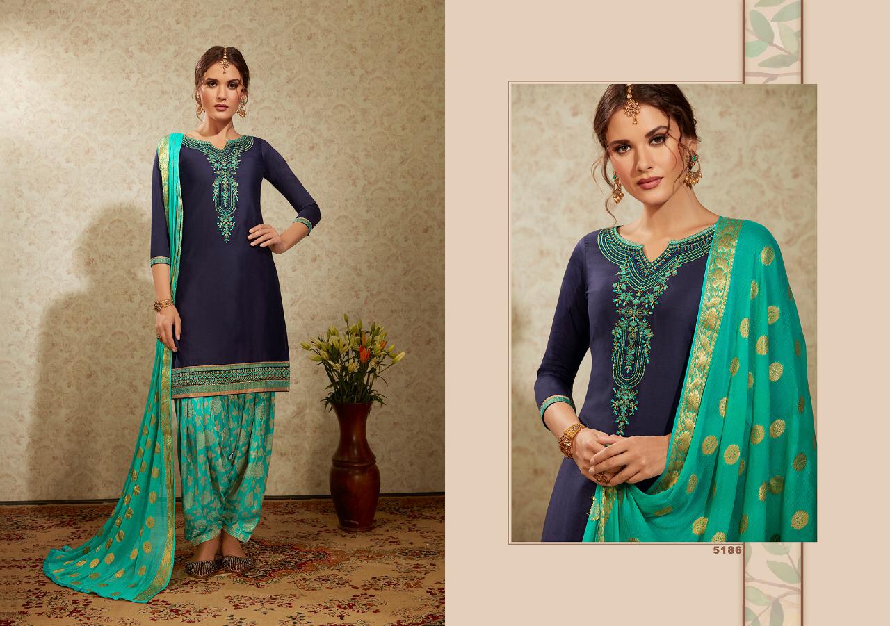 Kessi Presents Shangar By Patiala House Vol-13 Jam Silk Cotton With Work Punjabi Style Patiala Salwar Suit Wholesaler